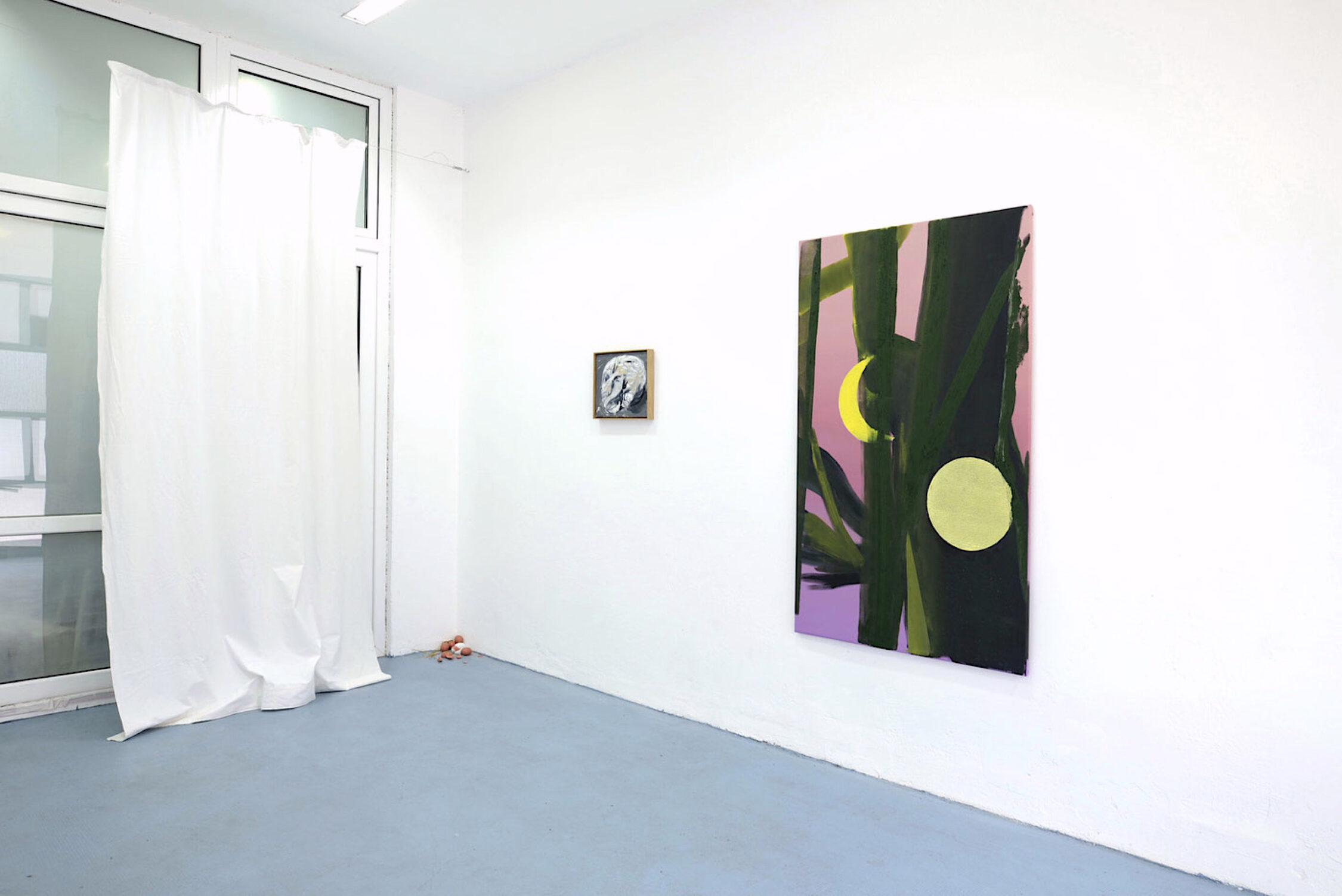 sonneundsolche – Inmedio Noctis Viam Suam Lux Exerit Malerei | Ausstellung | Mond | Schädel | Vorhang Malerei | Ausstellung | Mond | Schädel | Vorhang